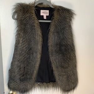 Forever 21 faux fur vest.